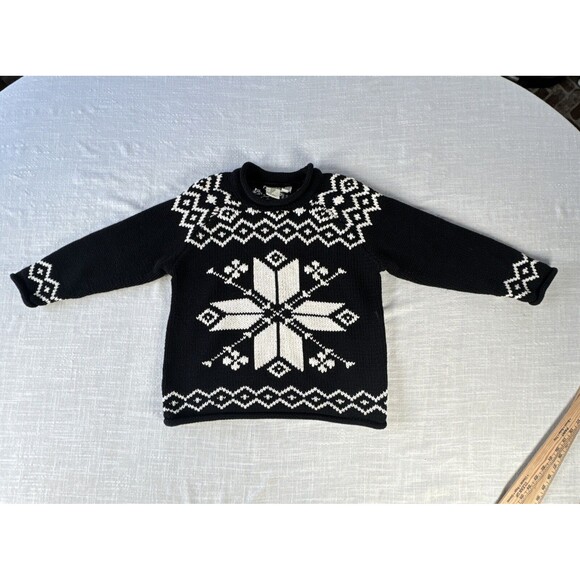 Vintage Roll Neck Snowflake Sweater By David Brooks Women’s‎ Petite Large - Picture 2 of 10